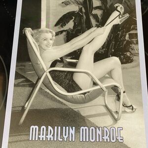 Marilyn Monroe Black and White Poster